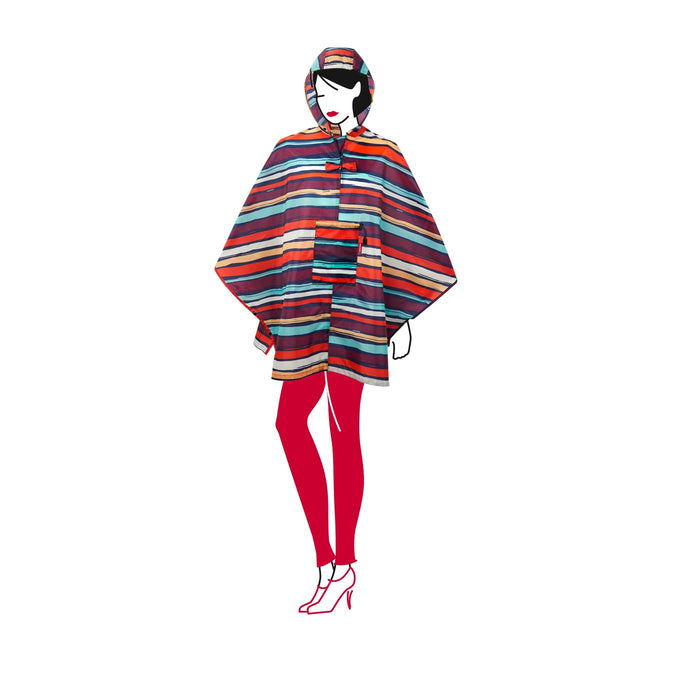 Mini Maxi Poncho Artist Stripes