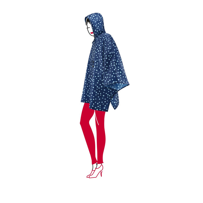 Mini Maxi Poncho Spots Navy