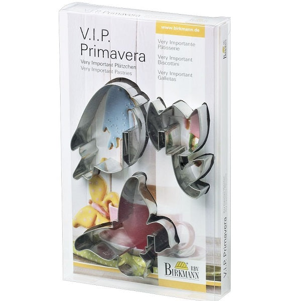 Birkmann Cookie Cutters Primavera, 3-Pc Stainless Steel 7.5cm