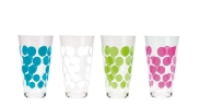 Zak! 20cl Dot Dot Tumblers, 4 Pc Set (Aqua)