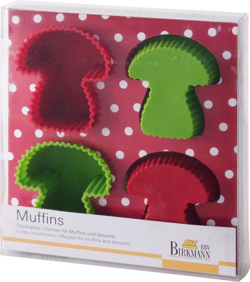 Birkmann Muffin & Dessert Set, Good Luck Mushroom (Silicone)