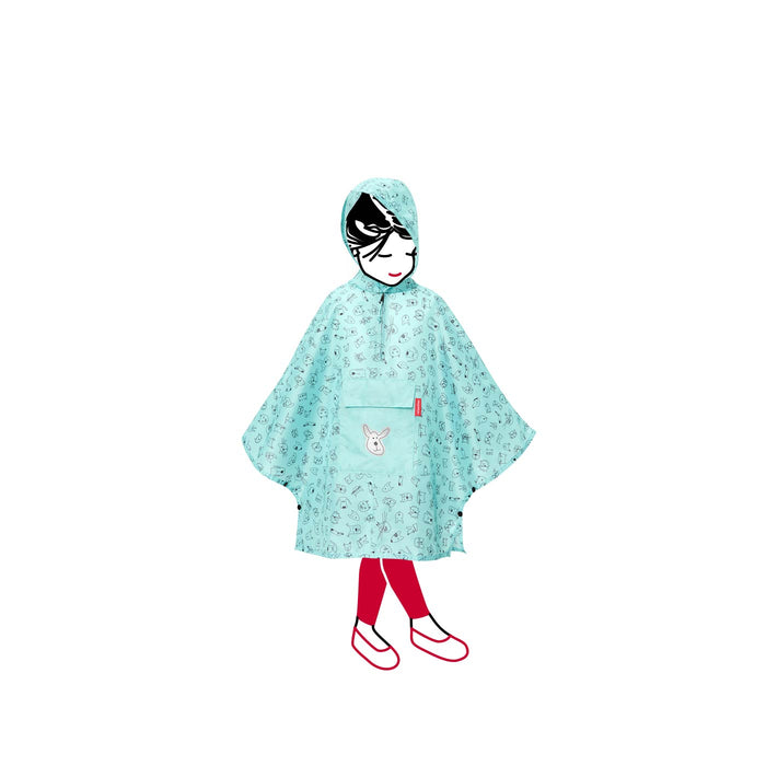 Mini Maxi Poncho M Kids Cats & Dogs Mint