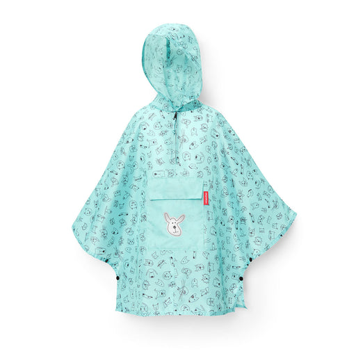 Mini Maxi Poncho M Kids Cats & Dogs Mint